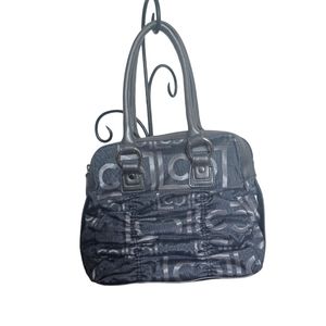 Liz Claiborne Monogram Canvas Handbag